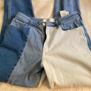 Hollister Color Block Straight Leg Jeans